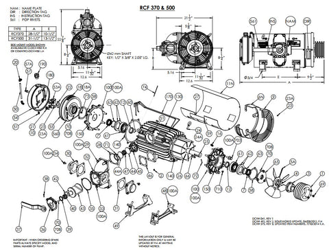 RCF370/RCF500 Pump Re-Build Kit RF500-KIT