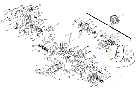 Jurop Oil Pump - Position 56 & 57